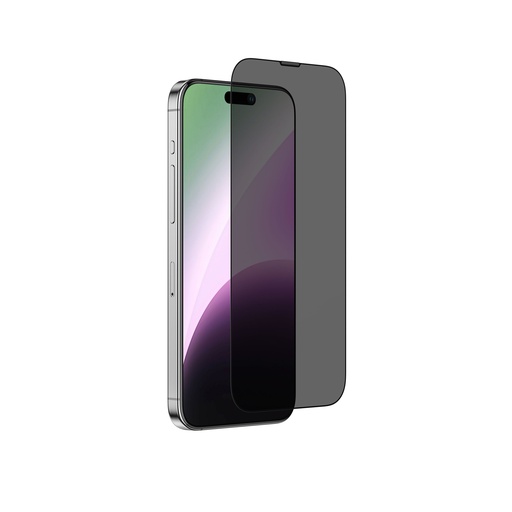 [IP156.7PPRCFGLA] AT IPHONE 15 PRO MAX 6.7 3D FULLY COVERED  DUST FILTER TITAN PRIVACY GLASS