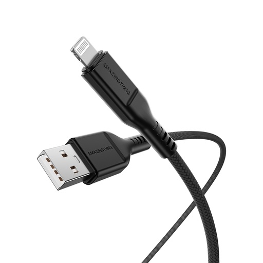 [CLA110MTHBK] AT THUNDER PRO USB-A TO LIGHTNING 3.2A 1.1M CABLE