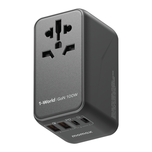 [UA10D] MOMAX 1WORLD 100W GAN 4 PORTS AC TRAVEL CHARGER