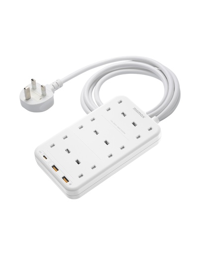 MOMAX ONEPLUG 6 OUTLET CUBE EXTENSION SOCKET WITH USB