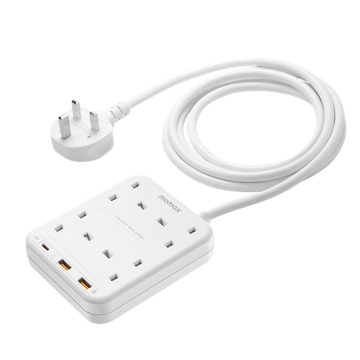 MOMAX ONEPLUG 4 OUTLET POWER STRIP WITH USB