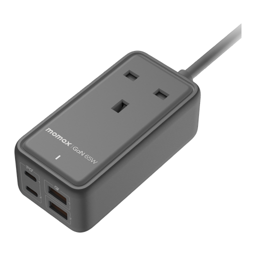 MOMAX ONEPLUG 65W GAN EXTENSION CORD WITH USB