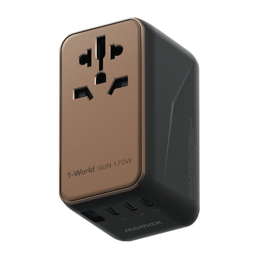 [UA17D] MOMAX 1-WORLD 170W GAN 4 PORT TRAVEL ADAPTOR