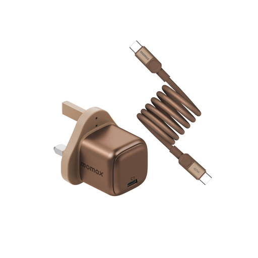 [VPD0153UKL2] MOMAX 1-CHARGE GAN 30W 1 PORT CHARGER + 60W USB-C TO USB-C MAGNETIC CABLE 1M