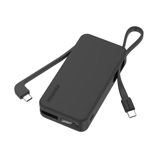 MOMAX 1-POWER VITAL+ 10000mAh POWER BANK WITH DUAL BUILT IN USB-C CABLE