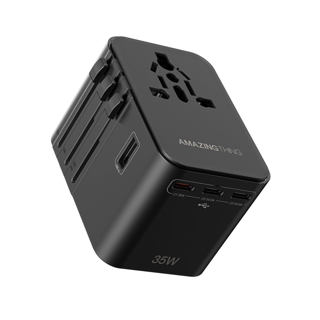 [EX35WBK] AT EXPLORER PD 35W 5 PORTS 2A+3C TRAVEL CHARGER