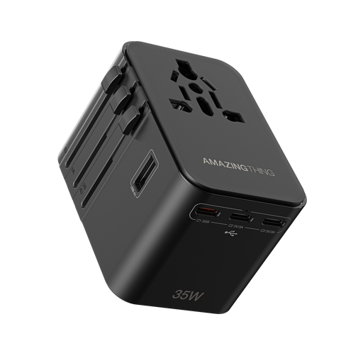 [EX35WBK] AT EXPLORER PD 35W 5 PORTS 2A+3C TRAVEL CHARGER