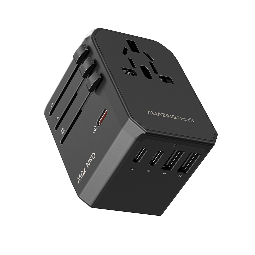 [EX70WBK] AT EXPLORER PD 70W 5 PORTS 2A+3C TRAVEL CHARGER