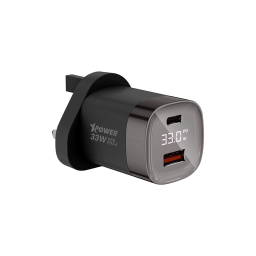 XPOWER WC33 33W PPS AND PD LED DISPLAY WALL CHARGER