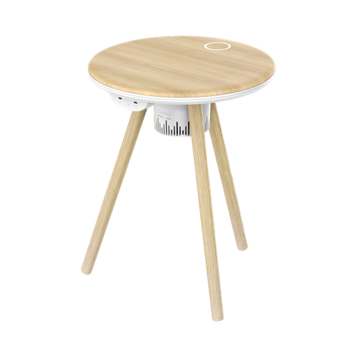 [QC7W] MOMAX CYMBAL COFFEE TABLE WITH LIGHTING EFFECTS , MAGNETIC CHARGING & WIRELESS SPEAKER