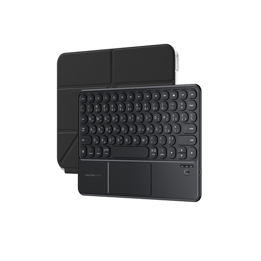 [IPADAIR1125MINKEYBK] AT MINIMAL CASE WITH ENGLISH & ARABIC KEYBOARD FOR IPAD AIR (M3/M2) 11 / IPAD AIR GEN 5 10.9 - 2025
