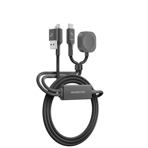 [TWP1.2MBK] AT THUNDER PRO I 7X 4IN1 USB-A + USB-C TO USB-C + WATCH CABLE 5A 100W 1.5M