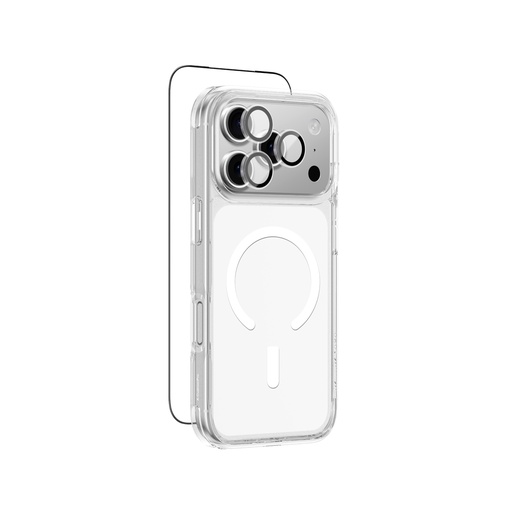 [IP17PRSET] AT RADIX GLASS 3 IN 1 BUNDLE PROTECTOR FOR IPHONE 17 PRO 6.3 (MINIMAL MAGSAFE CASE + RADIX 3D CLEAR GLASS + AR CLEAR LENS)