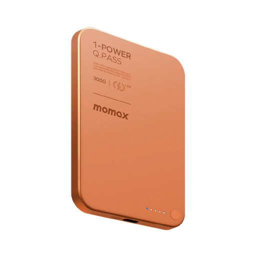 MOMAX 1-POWER Q.PASS 3000mAh SLIM MAGNETIC WIRELESS POWER BANK