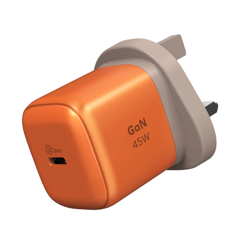 MOMAX 1-CHARGE 45W 1-PORT GAN CHARGER 1X USB-C