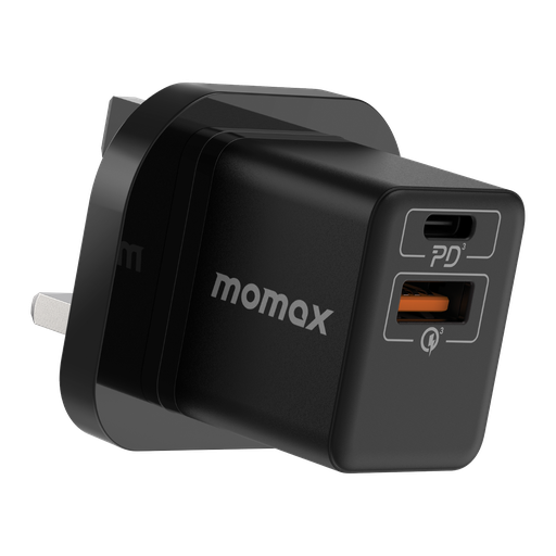 MOMAX ONEPLUG 20W 2 PORT MINI WALL CHARGER