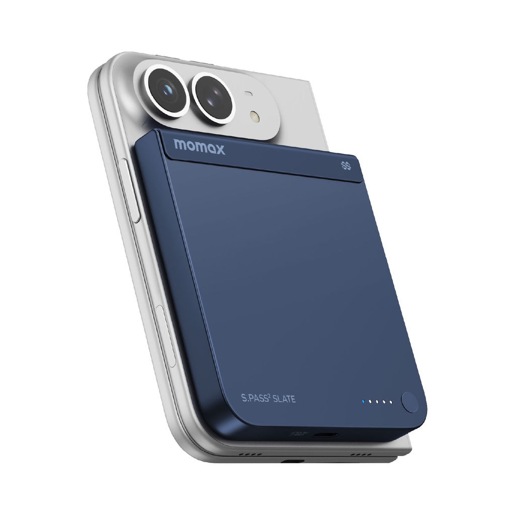 MOMAX 1-POWER S.PASS SLATE 5000mAh PD20W/EPP15W MAGNETIC WIRELESS POWER BANK