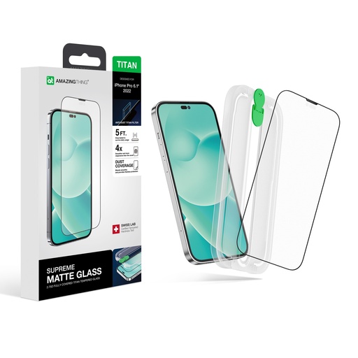 AT IPHONE 14 6.1 2.75D DUST FILTER TITAN PRIVACY GLASS