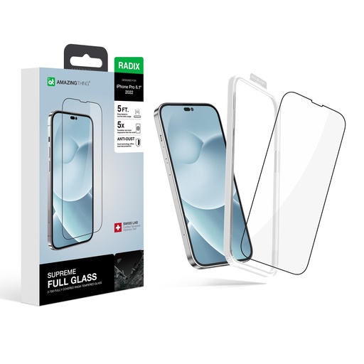 [IP226.1PASGLA] AT IPHONE 14 PRO 6.1 2.75D FULLY COVERED RADIX GLASS
