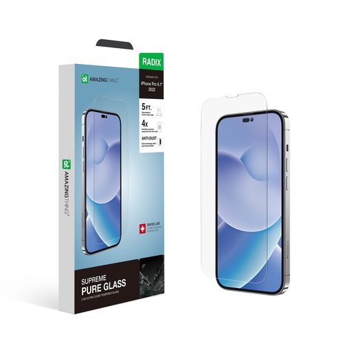 [IP226.1PSGLA] AT IPHONE 14 PRO 6.1 2.5D PURE GLASS WITH SLEEVE PACKAGING