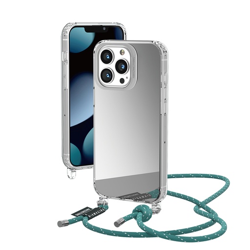 AT IPHONE 13 PRO 6.1 ADVANTA CROSSBODY CASE MIRROR BACK WITH LANYARD