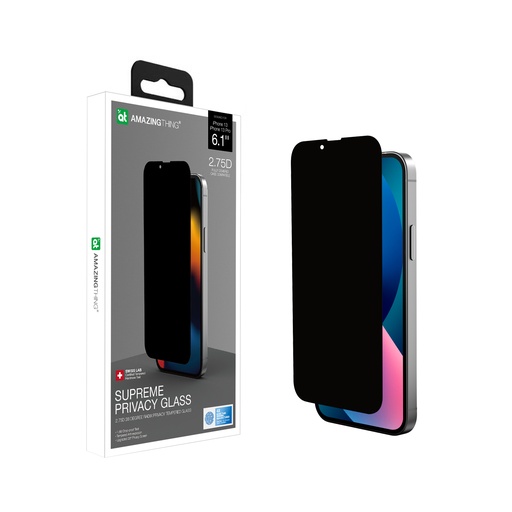 [IPHONE20216.1PRCNBGLA] AT IPHONE 13 6.1 2.75D FULLY COVERED RADIX GLASS WITH TRAY PRIVACY GLASS